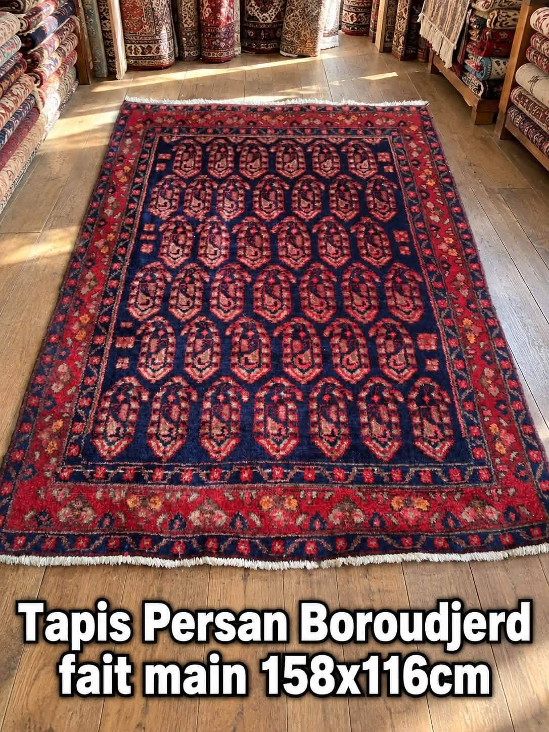 Tapis Persan Boroudjerd fait main 158x116cm