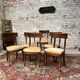Suite of six mahogany chairs with 19th century Directoire style bands