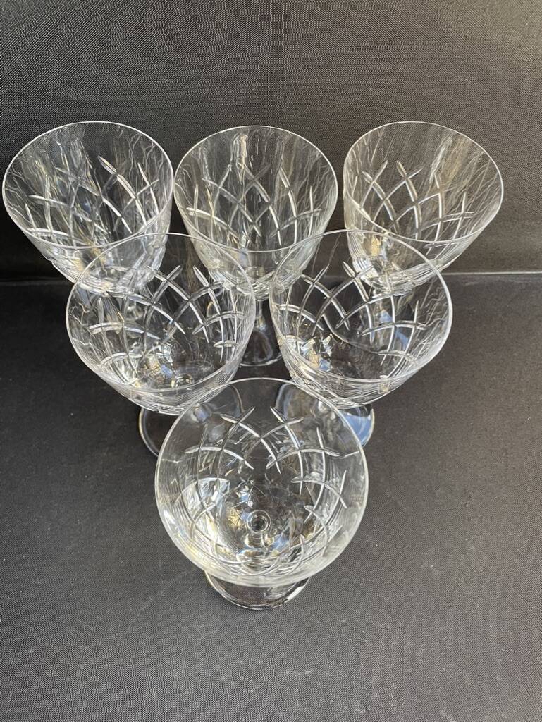6 wine glasses - Cut crystal – Cristalleries Royales de Champagne