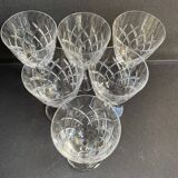 6 wine glasses - Cut crystal – Cristalleries Royales de Champagne