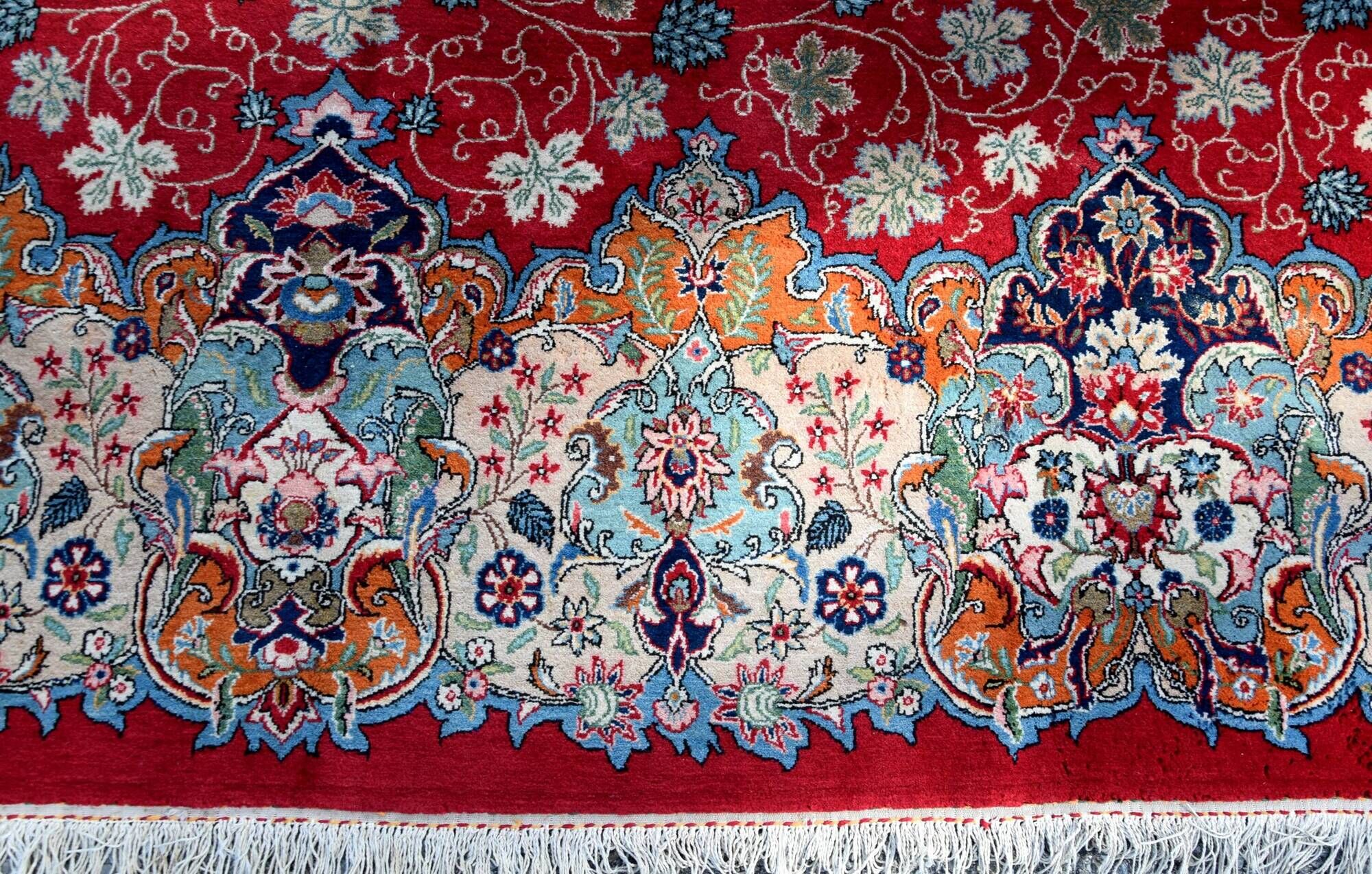 Large Oriental Rug Iran, Kashan Persian - 4.45 x 3.30 Meters - Mid 20th Century: Kork Wool