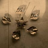 Silver metal flower with removable petals