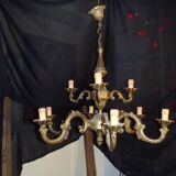 Bronze chandelier "framon" with 9 lights.