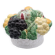 Fruit basket with lid. Enameled barbotine. Large model. Bordallo Pinheiro