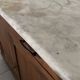 Antique sideboard chest of drawers in oak wood and marble top