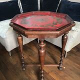 Table with metal tray painted