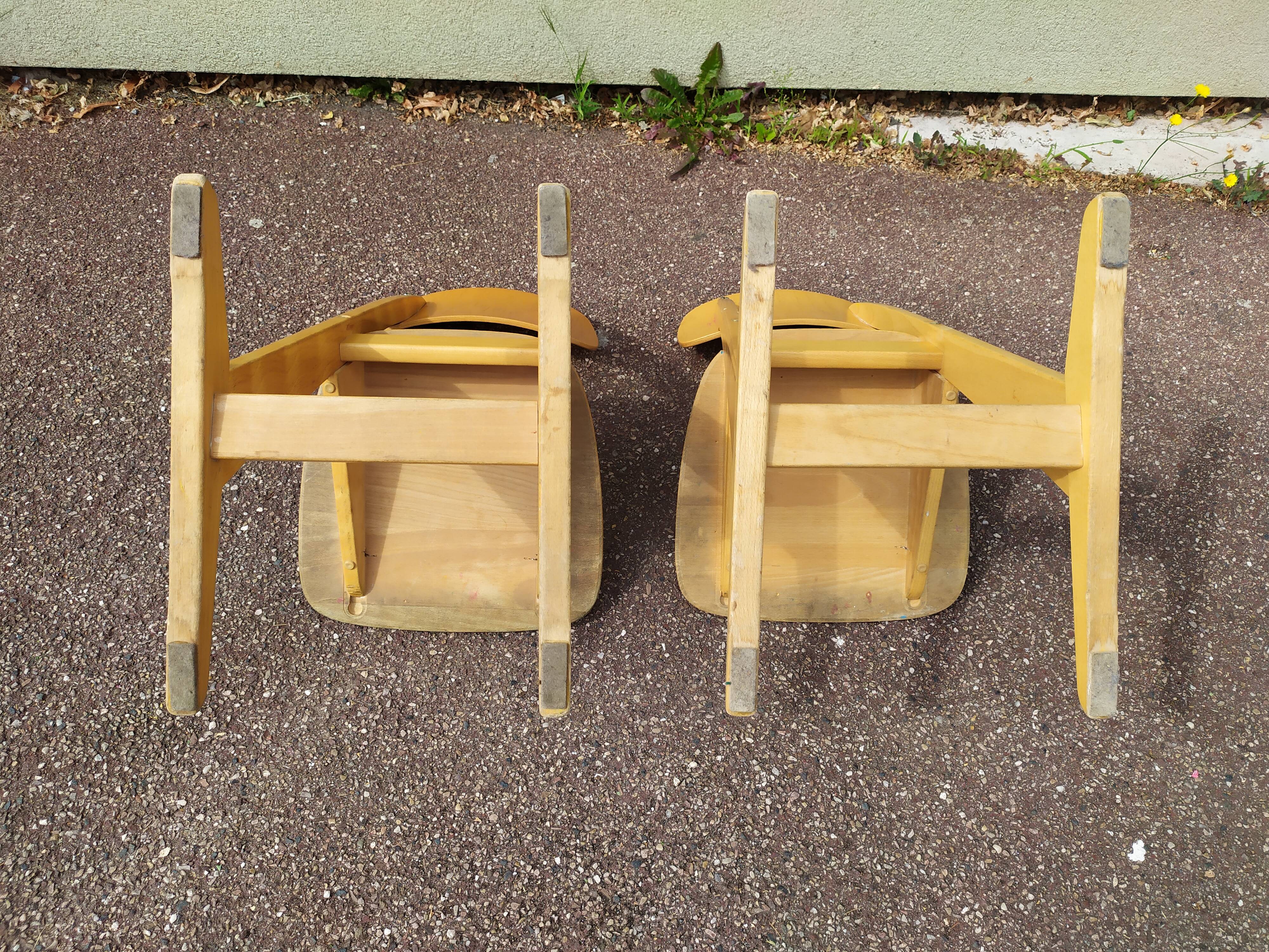 Lot of 2 Casala children's chairs - vintage