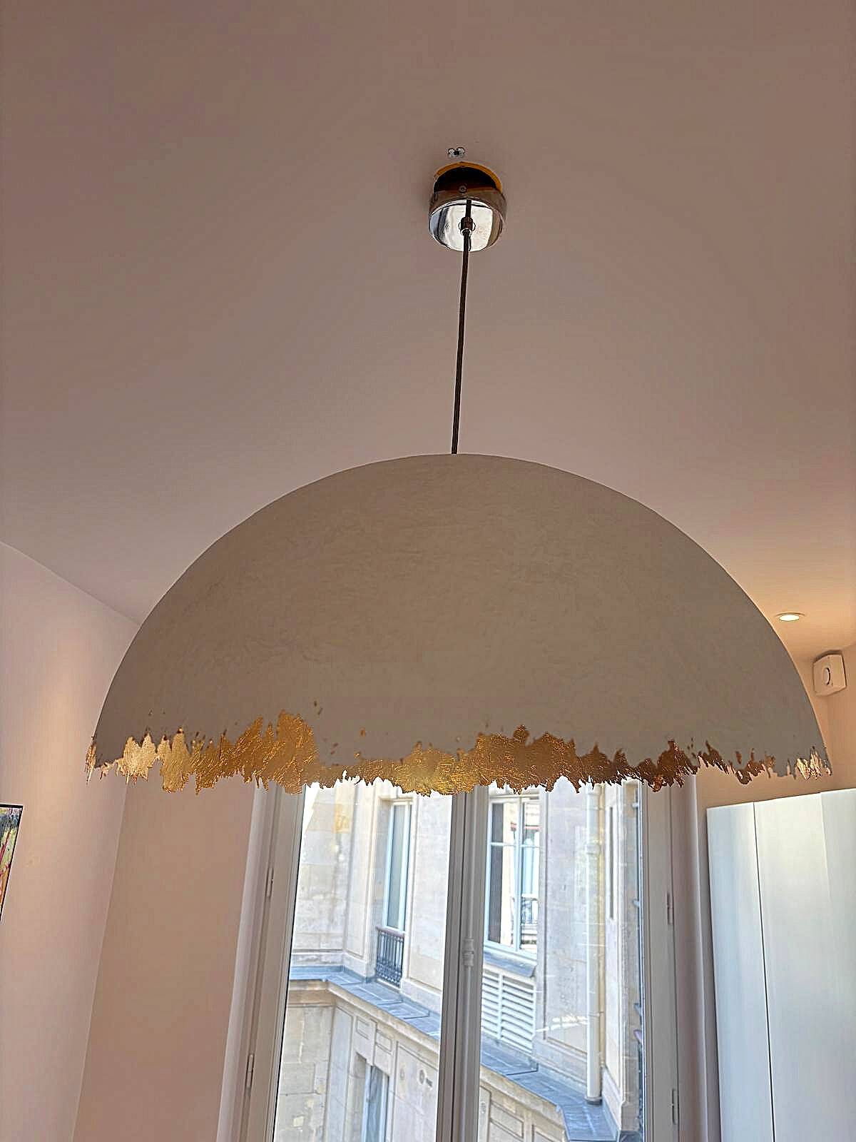 Suspension PostKrisi 49 Catellani & Smith, Ø 60 cm, gold leaf (2 available)