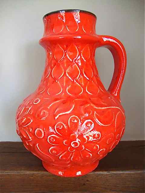 Red vase West Germany