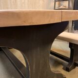 Monastery-style craft table and two benches