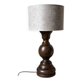 Lampe en bois tourné