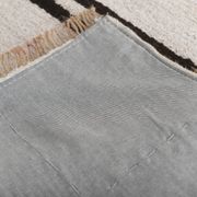 Tapis de couloir contemporain blanc et noir 2x9, 76x263 cm