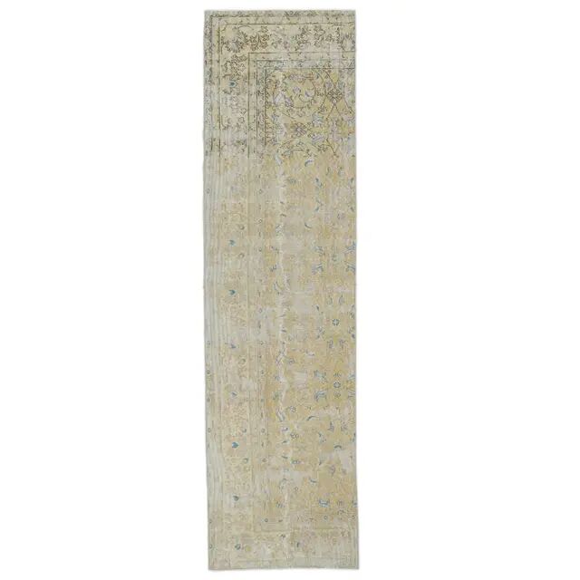 Orange Turkish hand-knotted runner 81x303