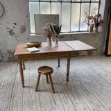 Walnut farmhouse table + extensions