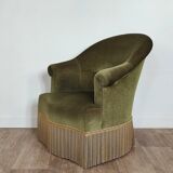 Pair of velvet toad armchairs