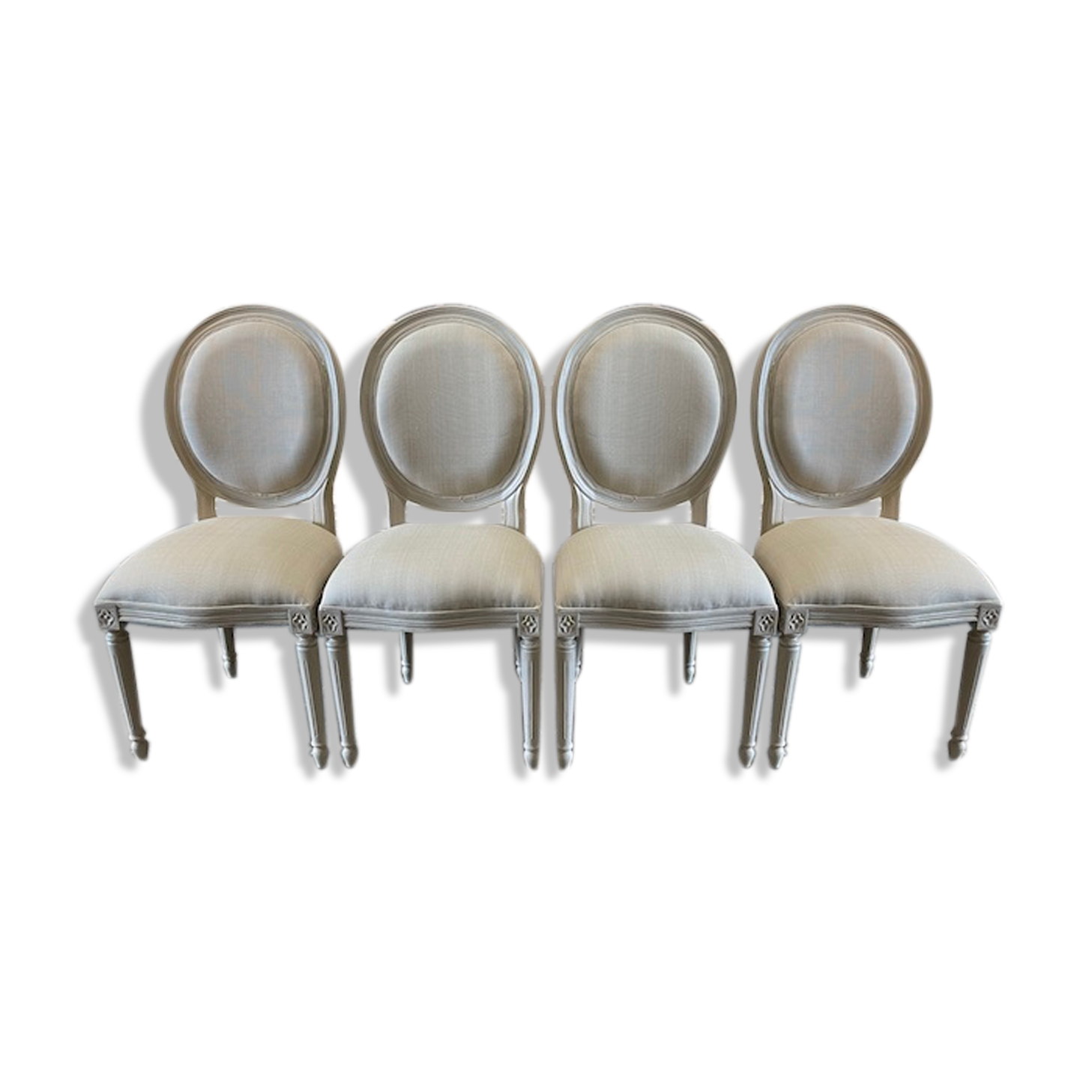 Beige medallion chairs