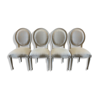 Beige medallion chairs