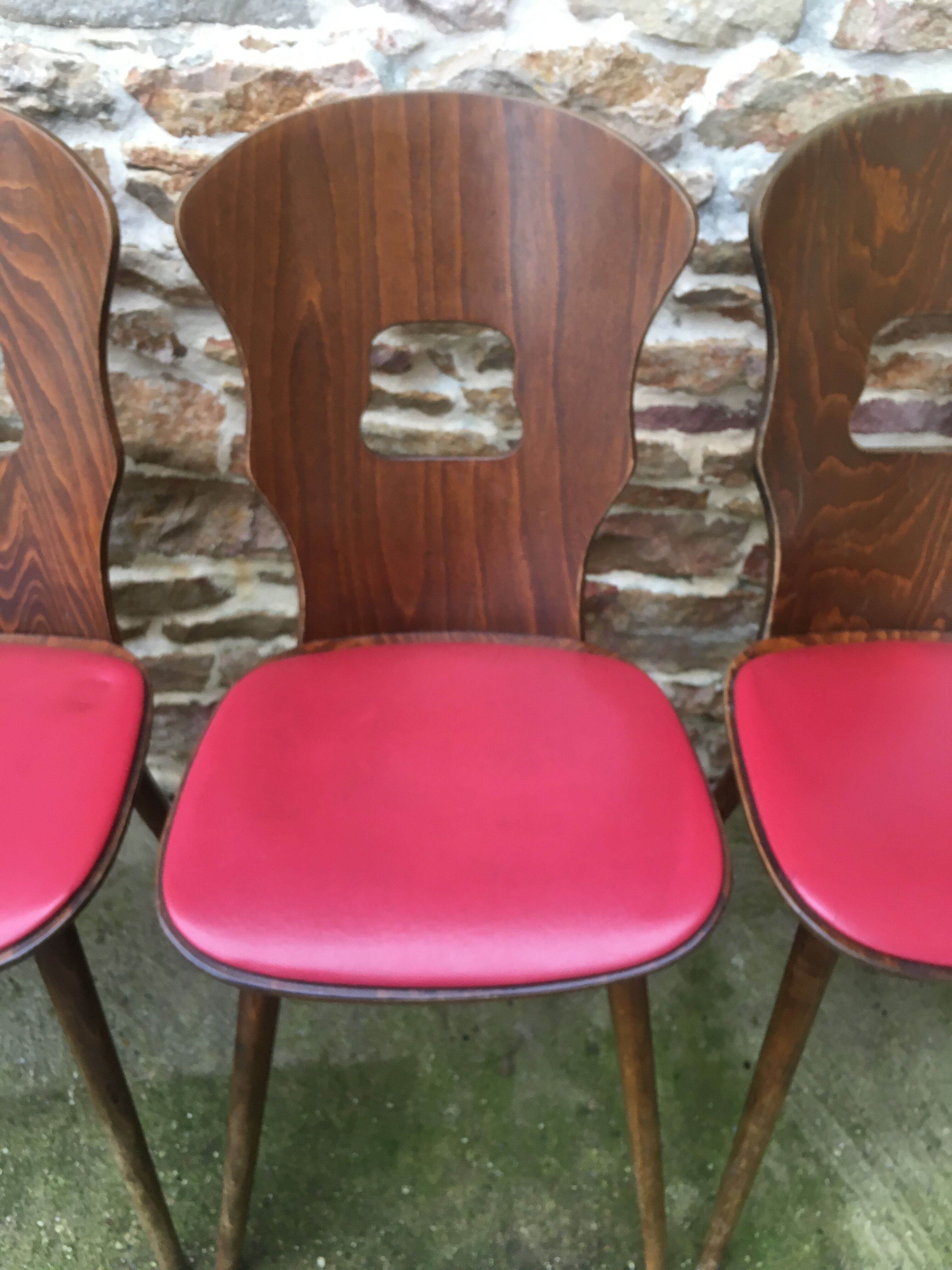 Suite of 4 Baumann chairs, Gentian model