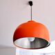 Grande suspension orange pour salle à manger