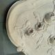 Louis XVI pediment with plaster low relief roses