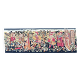 Important handwoven tapestry Medieval life 20th century