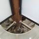 Modernist art deco chandelier/pendant lamp in glass and metal