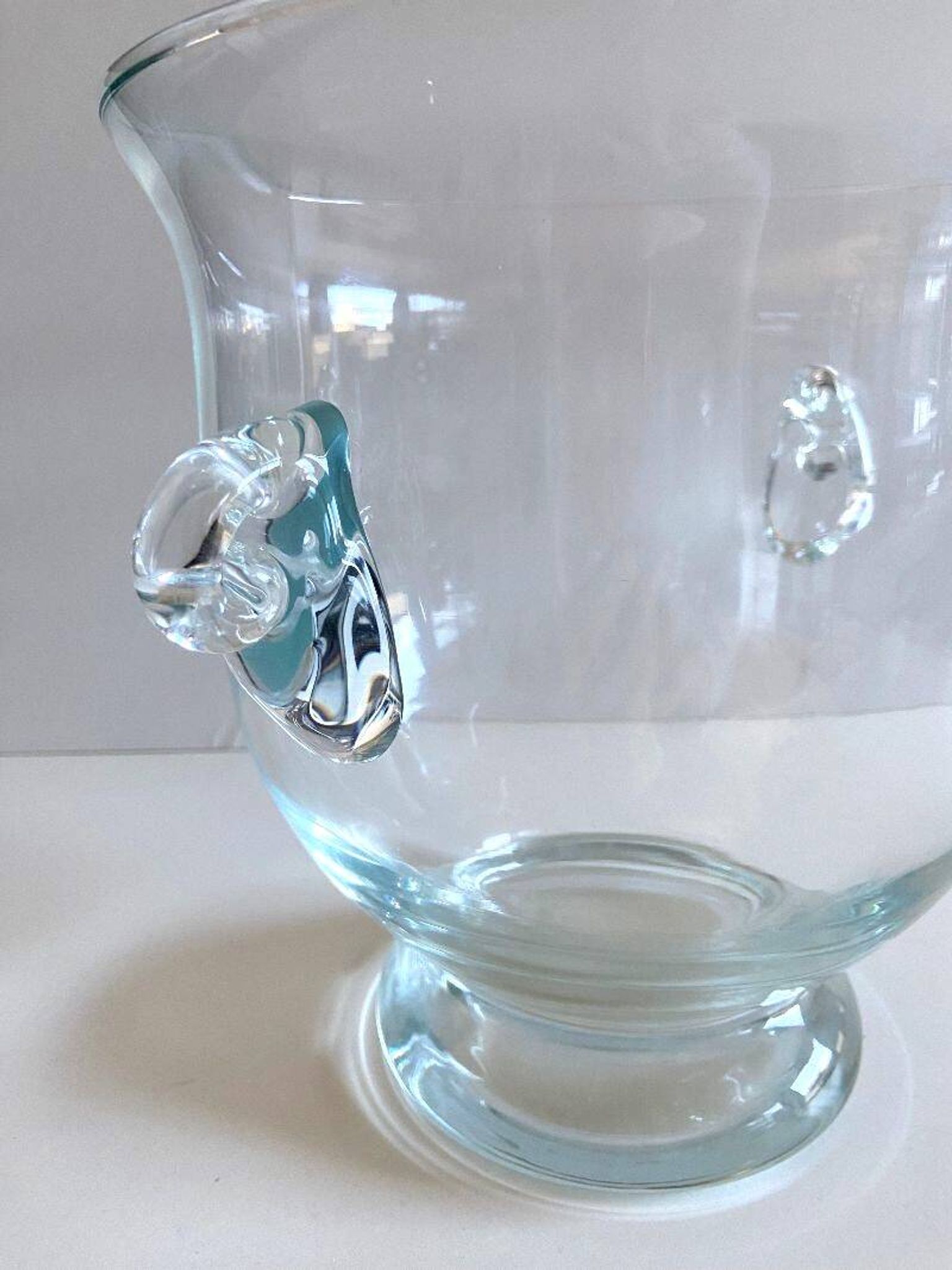 Gros Seau à Champagne ou Glace Rafraichissoir Vase Terrarium Verre Soufflé