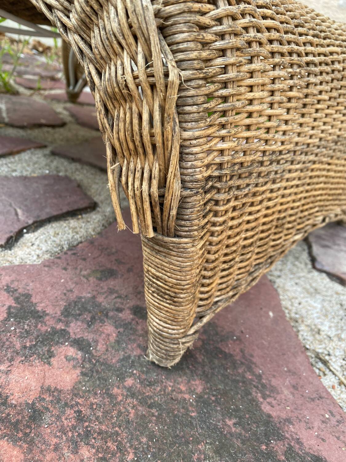 Ikea Savo rattan chaise longue