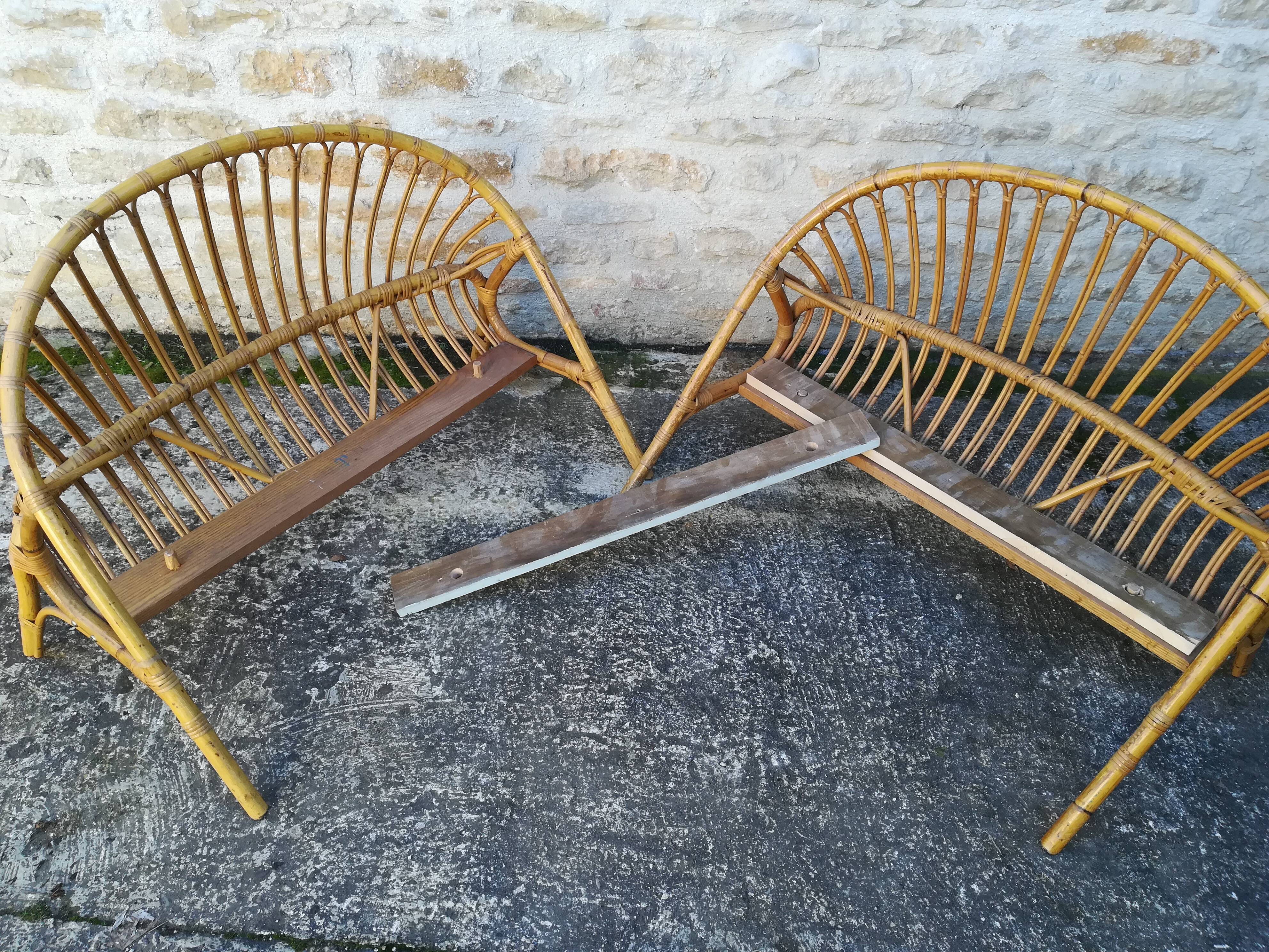 Wicker basket headboard and footboard