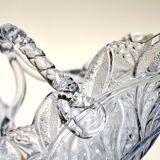 Set of 2 blue glass bowl basket emptiers from Fenne? Meisenthal?