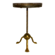 Neo classic brass and mahogany pedestal table