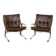 Mid-Century 'Pirate' Easy Chairs by Elsa and Nordahl Solheim for Rykken 60s
