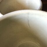 3 enamelled sandstone bowls 17cm