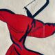 Contemporary Art Painting Signed 1992 Embroidered - Whirling Dervish - Framed