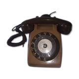 Old 1970 dial, grey and green PTT phone