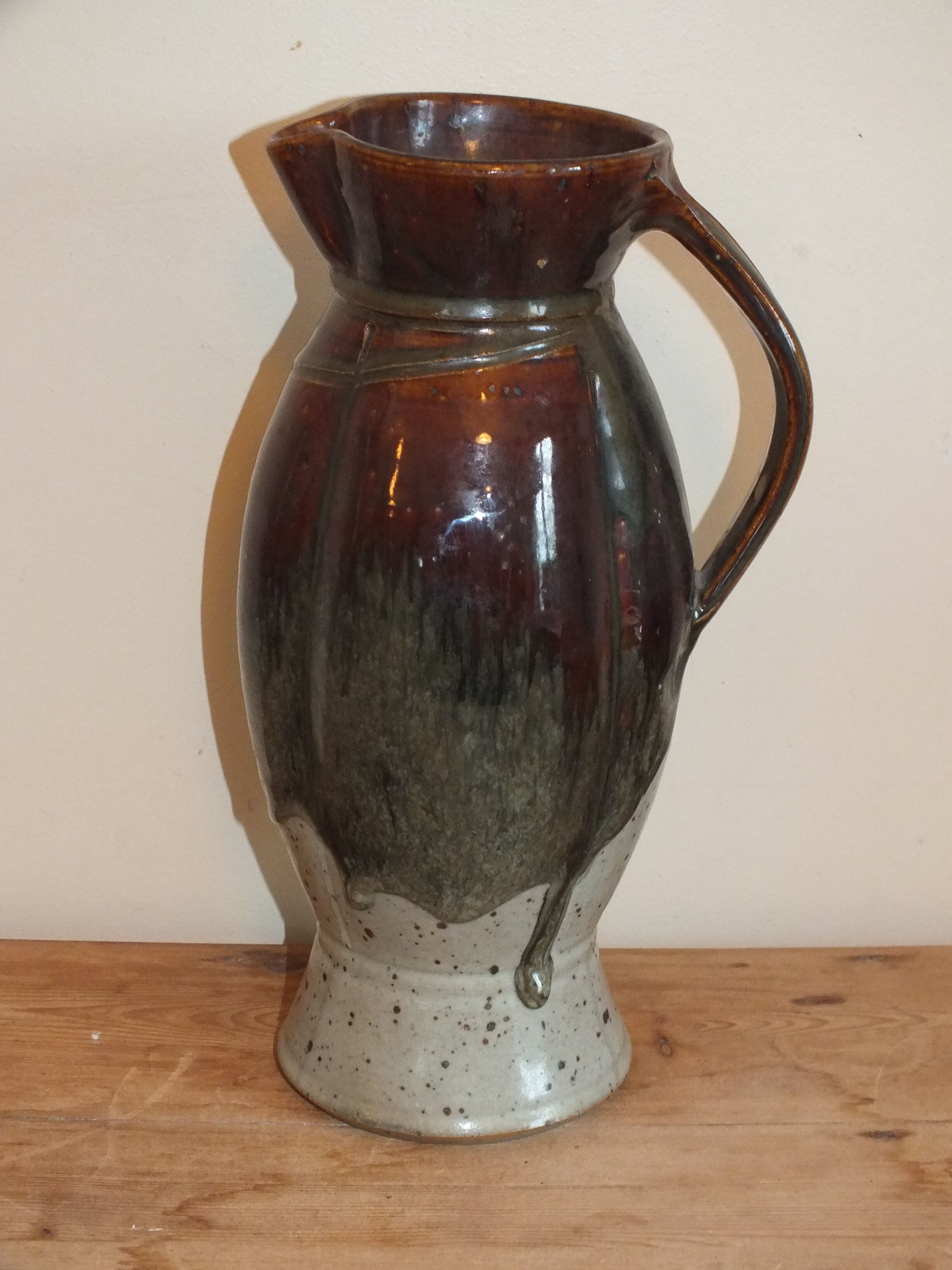 Glazed pitcher - ceramic probably signed Japan