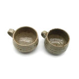 Set of two stoneware cups
