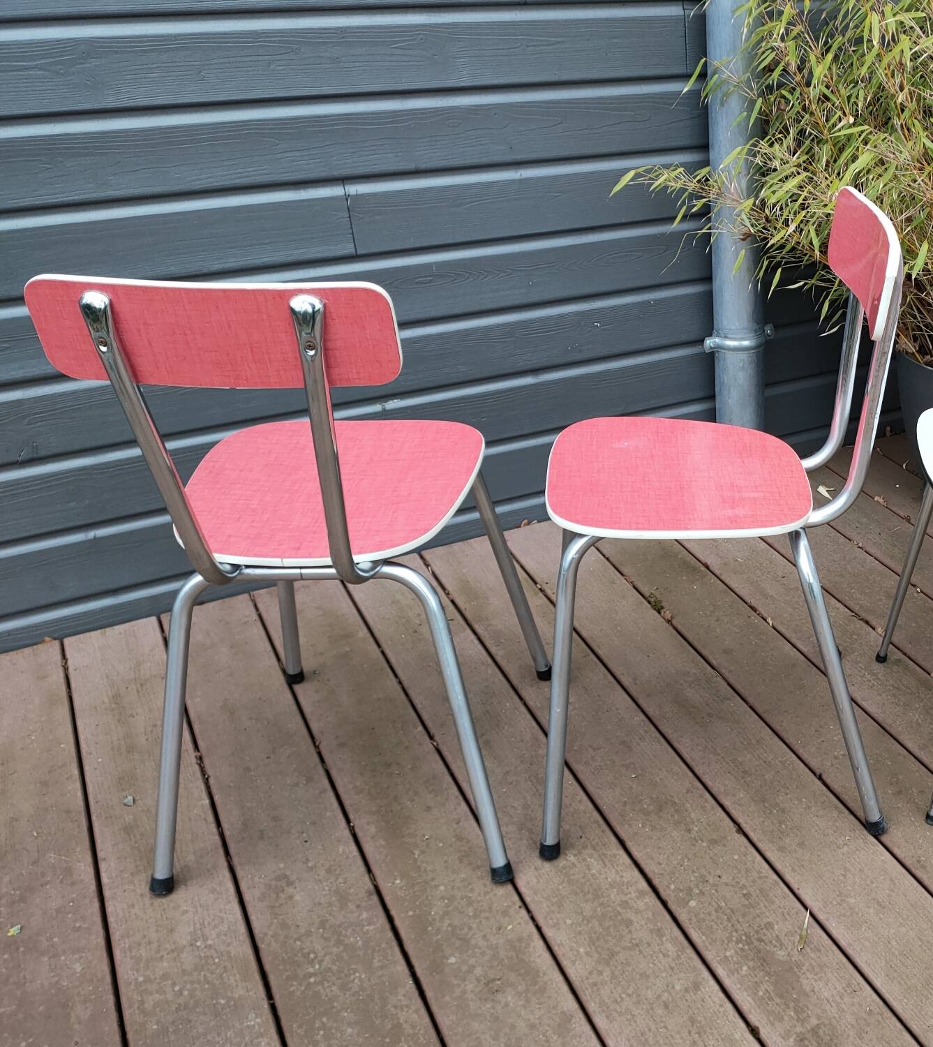 Paire de chaises en formica vintage