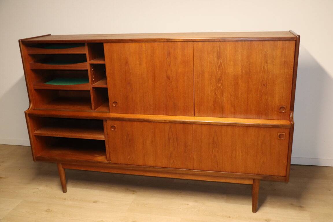 Enfilade haute scandinave édition Samcom en teck, 1960