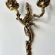 Paire d'appliques rocaille en bronze