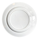 Plat rond longwy en terre de fer blanche et marron