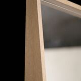 1980s mirror in beech of very fine craftsmanship.
