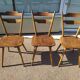 Lot de 3 chaises de bistrot en bois bar vintage