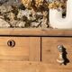 rustic wooden farm buffet sandblasted