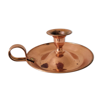 Villedieu copper cellar rat candle holder