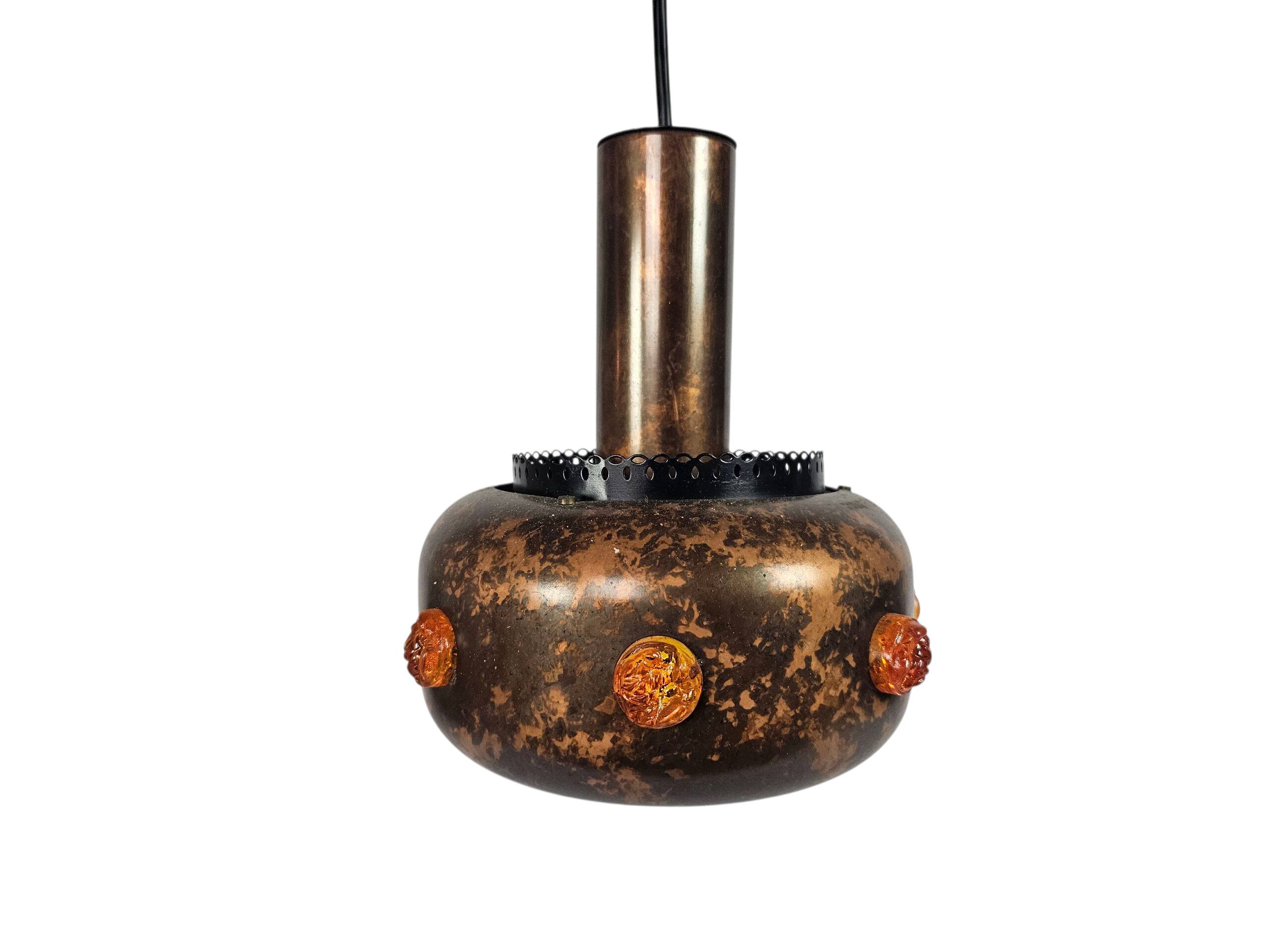 Herda Holland - pendant lamp - copper - Space ace - 80's
