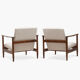 Pair of GFM-142 armchairs  from the 60