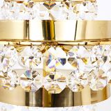 Lustre Bakalowits Vienna in gilded brass and diamond crystals, Austria, 1970