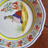 2 Breton Henriot plates from the Quimper earthenware factory