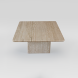 Travertine side table